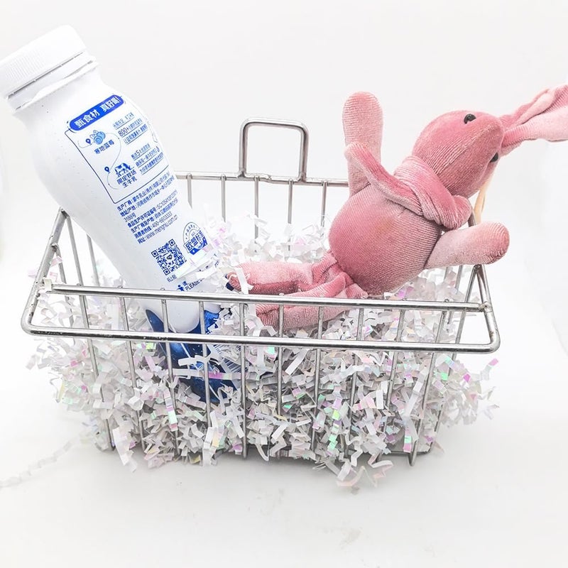 Keoferlo White Paper Shred Baskets Stuffing 1/2 LB Gift Box Filler Crinkle Cut Paper Grass for Bridesmaid Proposal Box Wedding Packing Shipping Decorations (Diamond White) - Image 3